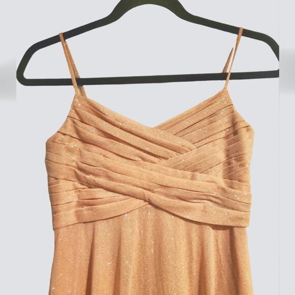 Christina Wu Bridesmaid Maxi Sparkling Pink Rose Dress Sz 10 - Picture 5 of 8